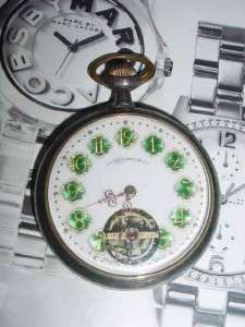 Rare antique BONHEUR Brevet visible balance Regulator pocket watch 