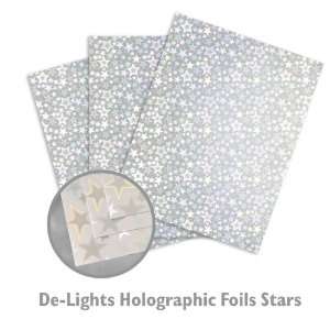  De Lights Holographic Foils Stars Paper   25/Package 
