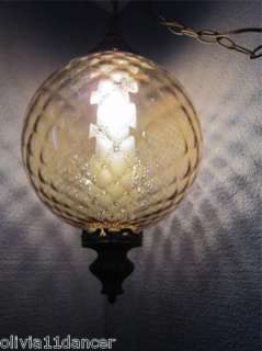   hanging swag lamp light mid century modern 60s mad men optic  
