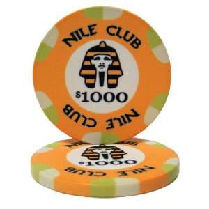  50 $1,000 Nile Club 10 Gram Ceramic Casino Quality Poker 