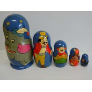  Handpainted Dumbo Matryoshka Doll (5 Piece) Everything 