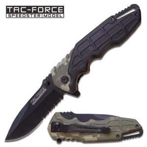  3.25 Tac Force Green Camouflage Heavy Duty Spring Assisted Knife 