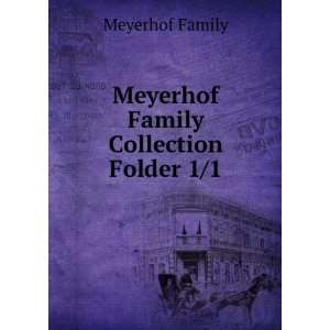    Meyerhof Family Collection. Folder 1/1 Meyerhof Family Books