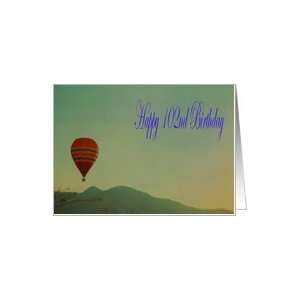  Happy 102nd Birthday Hot Air Balloon Card Toys & Games