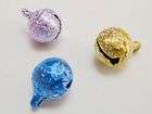 300 Mixed Color Matte Jingle Bells 8mm Charm Beads  