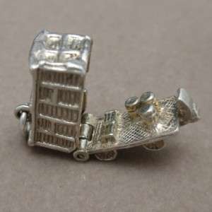 Railroad Boxcar Charm Vintage Sterling Silver Opens Cargo Supplies 
