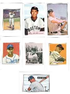 1948 54 BOWMAN REPRINT LOT(7) MANTLE WILLIAMS ROBINSON  