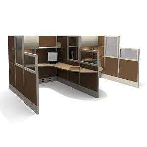   Shape Segmented Office Cubicle Cluster Workstation