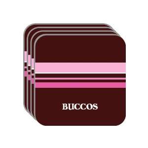 Personal Name Gift   BUCCOS Set of 4 Mini Mousepad Coasters (pink 