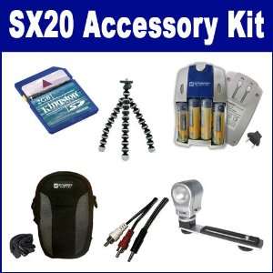 Canon Powershot SX20 IS Digital Camera Accessory Kit includes ZELCKSG 