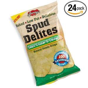 Glennys Spud Delites, Sour Cream & Onion, 1.1 Ounce Bags (Pack of 24)