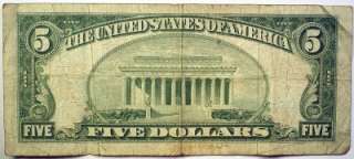 1953 $5 Silver Certificate Paper Money  