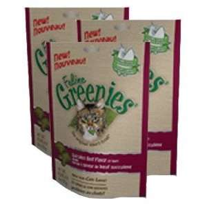 3 PACK Greenies Felines   SUCCULENT BEEF 3 PACK (9 oz 