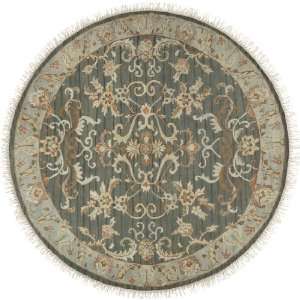   Semi Worsted New Zealand Wool Babylon Hand Knotted 8 Round Rugs: Home