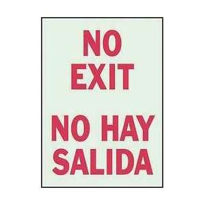 Sign,10x7,no Exit/no Hay Salida,plastic   BRADY  