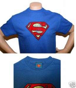 Superman Classic DC Comic Distressed T Tee Shirt NWT  