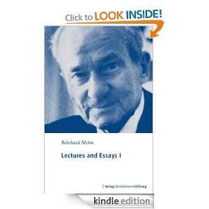   and Essays I: 1983   1986: Reinhard Mohn:  Kindle Store