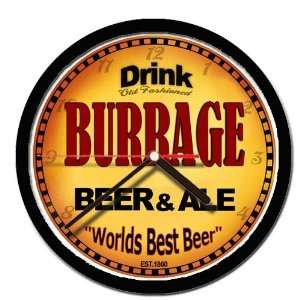  BURRAGE beer and ale cerveza wall clock: Everything Else