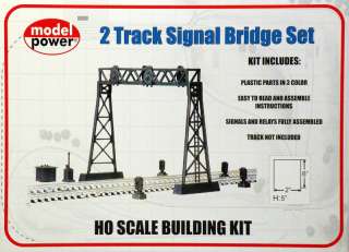 Track Signal Bridge Set Model RR Building Kit HO 1:87 by Model Power 