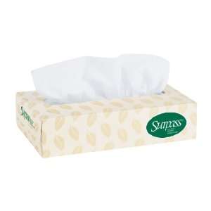 SURPASS 21285 White 2 Ply Flat 100% Recycled Fiber Facial Tissue (60 