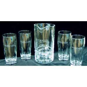  Personalized 16 oz. Surname Glasses   Set of 4: Kitchen 