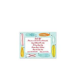  Surfboard Border Beach and Pool Party Invitations Health 
