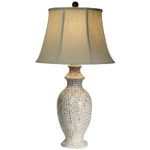   Natural Light Bianco Emerald Sea Ceramic Table Lamp: Home Improvement