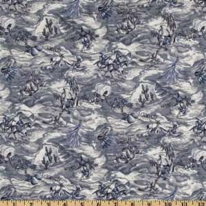   Wide Cattle Call Toss Grey Fabric By The Yard: Arts, Crafts & Sewing