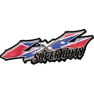  Wicked Series 4x4 Confederate Flag Super Duty Decals   6 