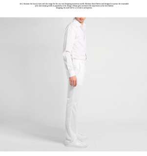 mens premium slim fit tailored collar 1 button WHITE SUITS SZ 34~40R 