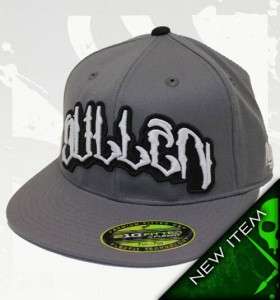 Sullen WILL RISE GREY Hat Cap Flex Fit L XL monster  