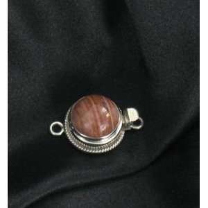  SUNSTONE LARGE 14mm ROUND STERLING CLASP~: Everything Else