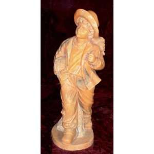   JBS521 School Boy with Wheat   Sunset Red Marble: Home & Kitchen