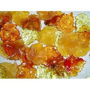  Autumn Sunset Maple Leaves Lucite Beads Mix Arts, Crafts 
