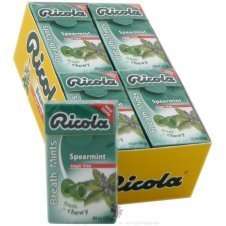 Ricola Breath Mints Sugar Free Spearmint   12 X 25  