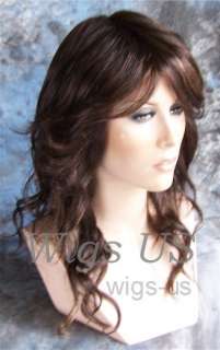 Wigs Brown with Strawberry Highlights Long Wild Layers Wig US Seller 