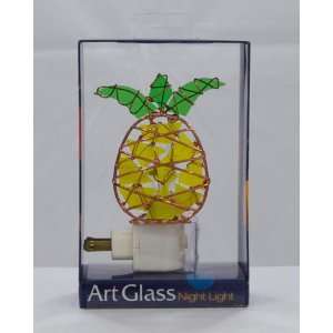  Cracked Art Glass Pineapple Night Light Swivel Feature 