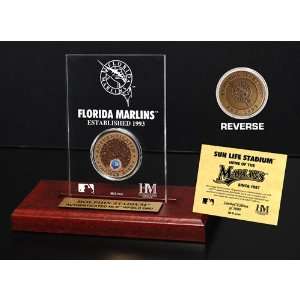  Sun Life Stadium Infield Dirt Coin Etched Acrylic: Sports 