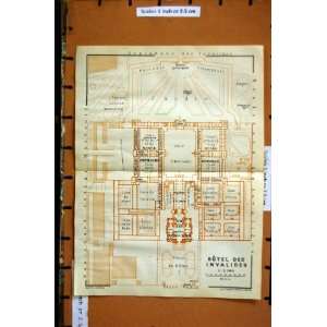  MAP 1907 PARIS FRANCE PLAN HOTEL DES INVALIDES MUSEE: Home 