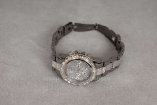 New Designer Inspired Christal Gunmetal Link Watch  