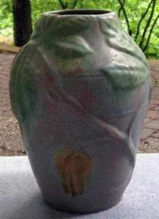 LG Arts &Crafts Weller Fru Russet Drippy Buckeye Vase  