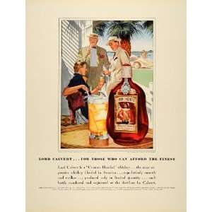 1939 Ad Lord Calvert Whiskey Antique Bottle Liquor   Original Print Ad