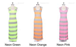 D9010AR18 03 Neon Stripe Maxi Dress   a