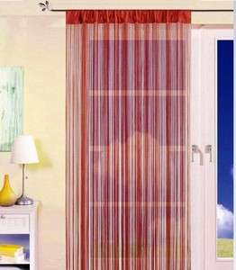 RUBY RED STRING CURTAIN, THREAD CURTAINS, FRINGE PANEL BLIND ROOM 