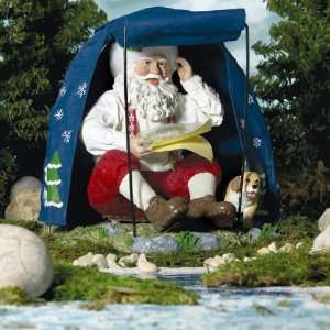 Official Fabriche Happy Camper Camping Santa Claus Collectible 