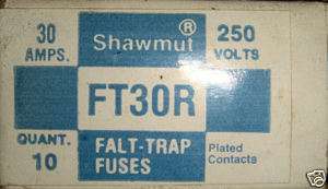 BUSS Shawmut FT30R  New Box of 10 fuses  