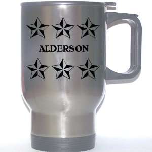  Personal Name Gift   ALDERSON Stainless Steel Mug (black 