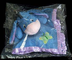 NEW BLUE EEYORE SECURITY BLANKET Pooh BUTTERFLY Plush  