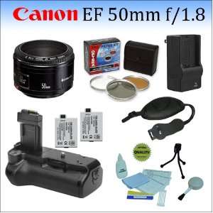  Canon EF 50mm f/1.8 II Camera Lens With Opteka XS XSi Grip 