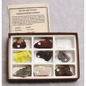 SciEd Streak Mineral Collection; 8 specimen Plate:  